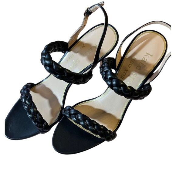 Kate Spade New York Slingback Stiletto Black Sandals Women’s 8.5 w/ Dust Bag - Picture 12 of 13